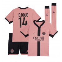 Paris Saint-Germain Desire Doue #14 Fußballbekleidung 3rd trikot Kinder 2024-25 Kurzarm (+ kurze hosen)